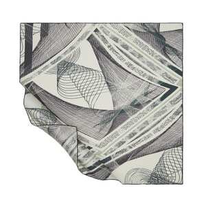 White Euphoria Twill Silk Scarf - Thumbnail