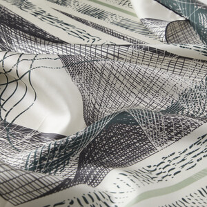 White Euphoria Twill Silk Scarf - Thumbnail