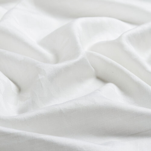White Houndstooth Cotton Silk Scarf
