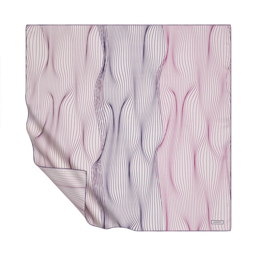 White Lilac Sycamore Bark Twill Silk Scarf
