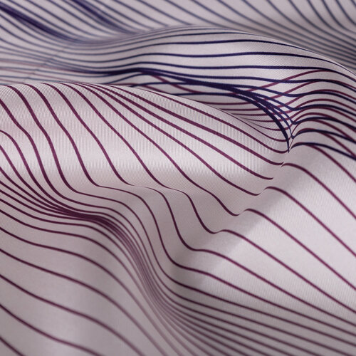 White Lilac Sycamore Bark Twill Silk Scarf
