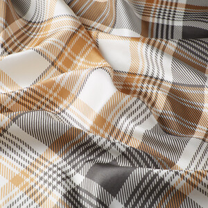 ipekevi - White London Plaid Silk Twill Scarf (1)