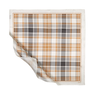 White London Plaid Silk Twill Scarf - Thumbnail