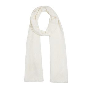 White Maze Print Cotton Scarf - Thumbnail