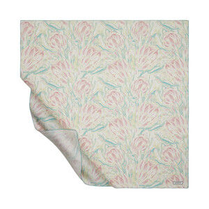White Menthol Floris Twill Scarf - Thumbnail
