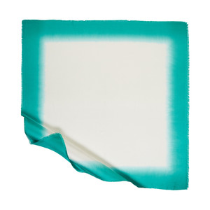 White Menthol Gradient Silk Scarf - Thumbnail