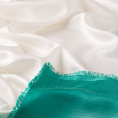 White Menthol Gradient Silk Scarf