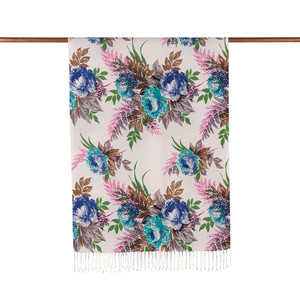 ipekevi - White Moonlight Print Silk Scarf (1)
