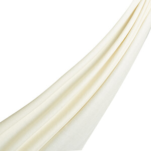 White Patterned Cashmere Prime Scarf - Thumbnail