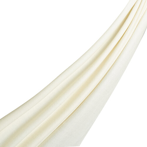 White Patterned Cashmere Prime Scarf