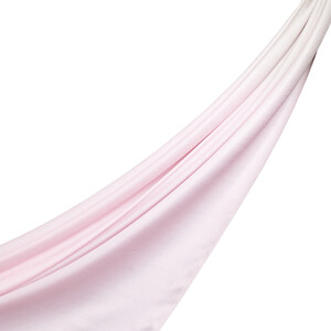 White Pink Gradient Silk Scarf - Thumbnail