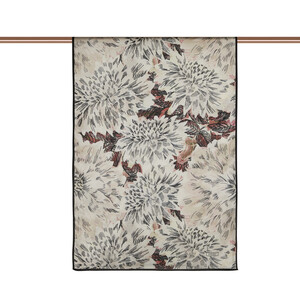 White Pink Narcissus Flower Cotton Rayon Scarf - Thumbnail