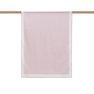White Pink Polka-Dot Cotton Scarf - Thumbnail