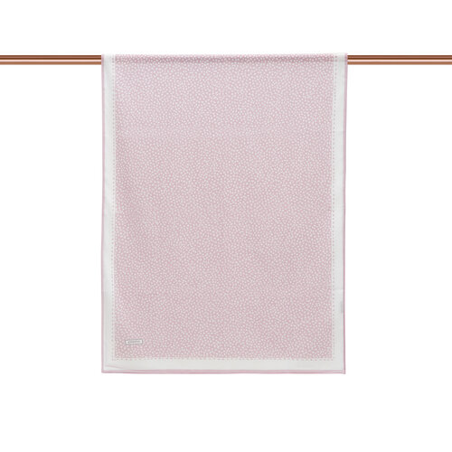 White Pink Polka-Dot Cotton Scarf