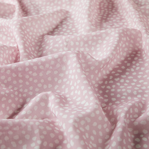 White Pink Polka-Dot Cotton Scarf