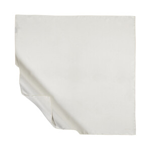 White Plain Silk Twill Scarf - Thumbnail