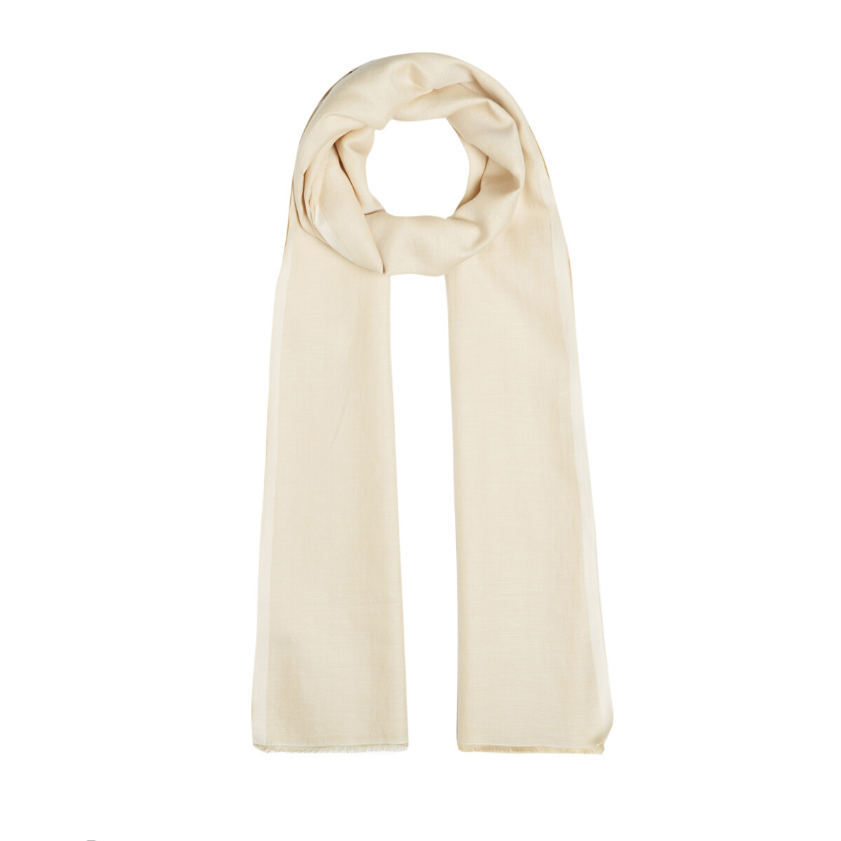 White Reversible Cotton Silk Scarf | Ipekevi