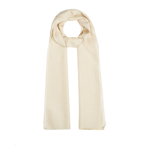 White Reversible Cotton Silk Scarf