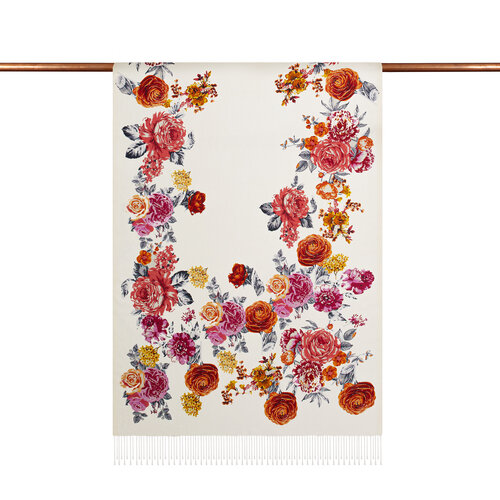 White Royal Dream Print Silk Scarf