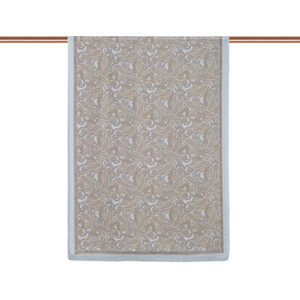White Sand Beige Mezopotamya Model 01 Print Tencel Scarf - Thumbnail