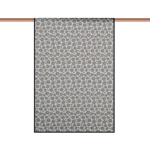 White Silver Orange Flower Cotton Scarf