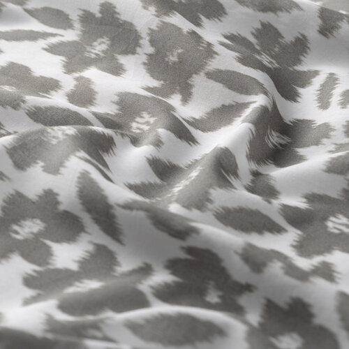 White Silver Orange Flower Cotton Scarf