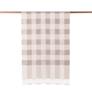 ipekevi - White Stone Buffalo Checked Silk Scarf (1)