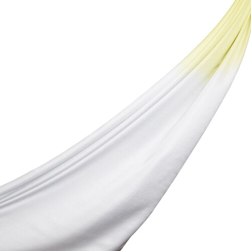 White Yellow Gradient Silk Scarf