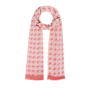 Wild Flower Stylized Houndstooth Patterned Scarf - Thumbnail