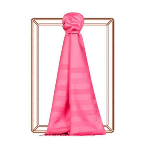 Wild Fuchsia Mono Striped Gradient Silk Scarf