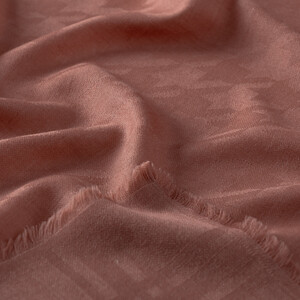 Wild Rose Houndstooth Print Wool Silk Scarf - Thumbnail