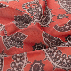 ipekevi - Wild Strawberry Mezopotamya Model 04 Print Tencel Scarf (1)