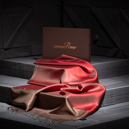 Wild Strawberry Peach Reversible Silk Scarf