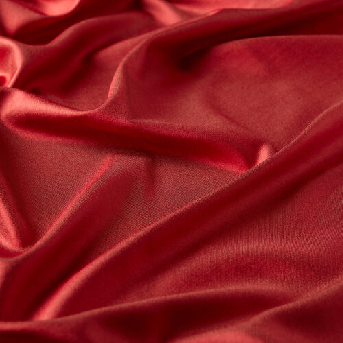 Wild Strawberry Red Reversible Silk Neck Scarf