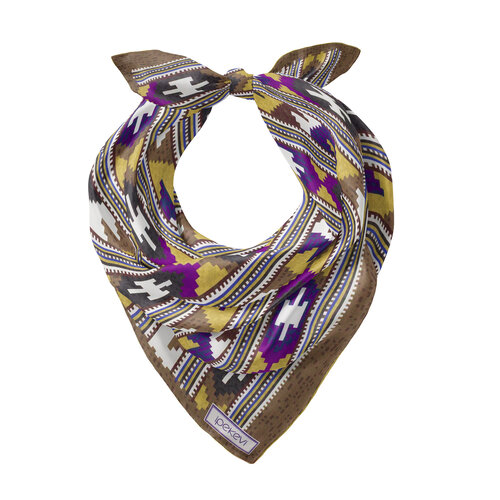 Yağ Yeşili Kuşak Saten İpek Mendil