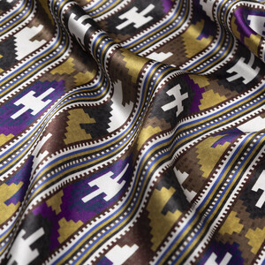 Yağ Yeşili Kuşak Saten İpek Mendil - Thumbnail