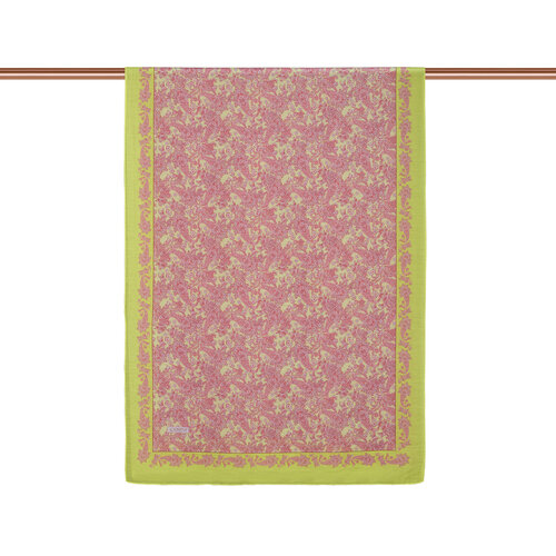 Yellow Coral Mezopotamya Model 06 Print Tencel Scarf