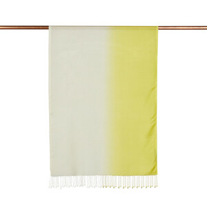 Yellow Cream Gradient Silk Scarf - Thumbnail
