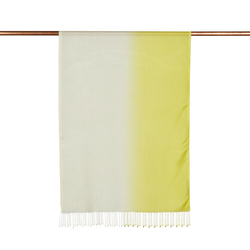 Yellow Cream Gradient Silk Scarf