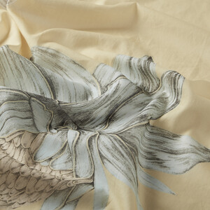 ipekevi - Yellow Ginger Flower Cotton Scarf (1)