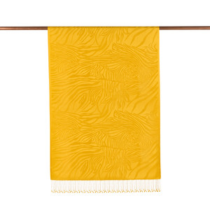 ipekevi - Yellow Zebra Jacquard Silk Scarf (1)