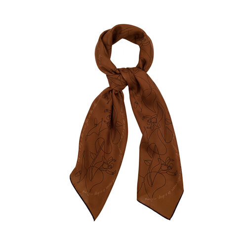 Yeni Bakır Rumi Saten İpek Fular
