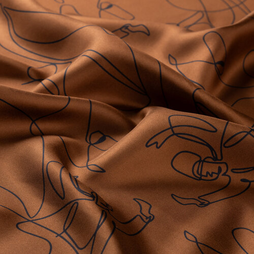 Yeni Bakır Rumi Tivil İpek Eşarp