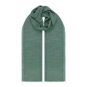 ipekevi - شال قطن وحرير ساده لون أخضر (1)