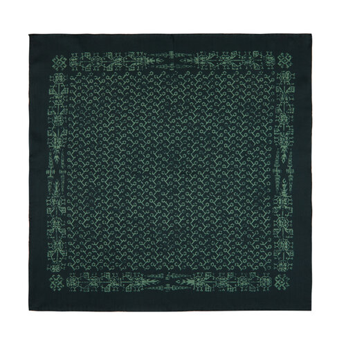 منديل حرير ساتان شجرة الحياة لون أخضر موديل 01