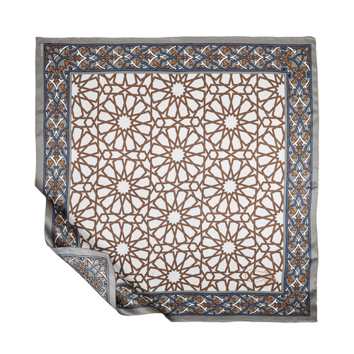 ايشارب حرير ساتان بورصة الضريح الأخضر فضي موديل 05