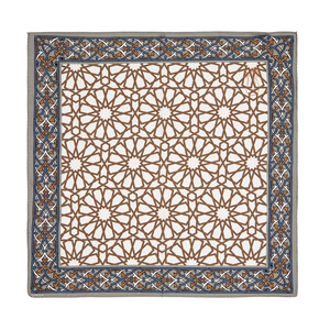 ipekevi - منديل حرير ساتان بورصة الضريح الأخضر فضي موديل 05