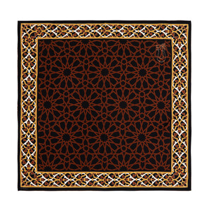 ipekevi - منديل حرير ساتان بورصة الضريح الأخضر أسود موديل 05