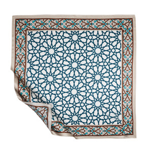 ipekevi - ايشارب حرير ساتان بورصة الضريح الأخضر حجري موديل 05