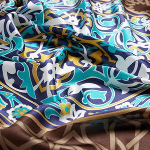 Yeşil Türbe Tivil İpek Eşarp Model 03 - Thumbnail